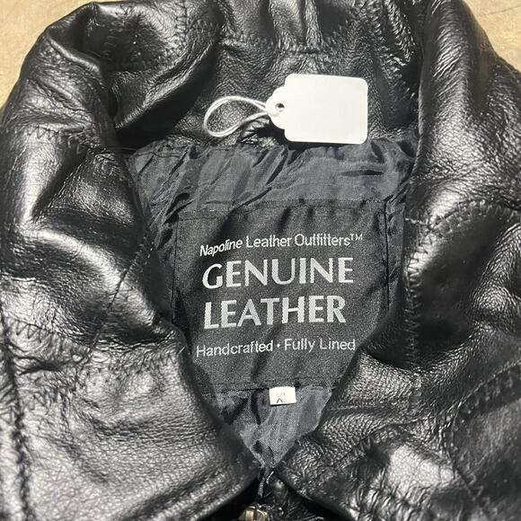 Vintage 2000s Genuine Leather Black Leather Jacket - Picture 4 of 4